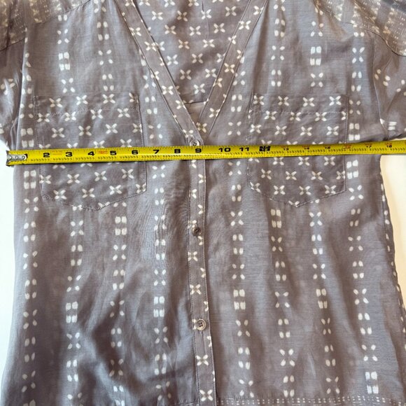 Athleta Ikat Kaftan Shirt Swimsuit Coverup Silk/Cotton Blend XS - Picture 10 of 10